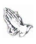 drawing of hands in prayer